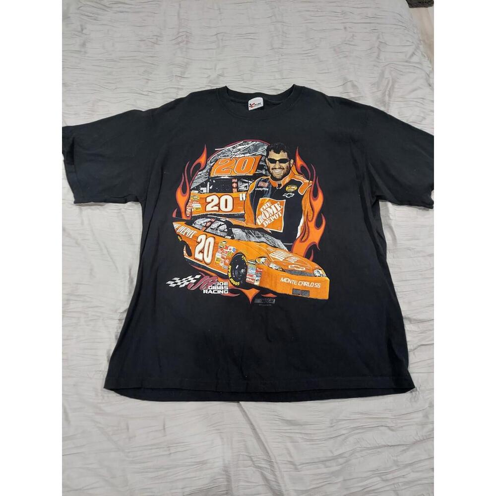 Vintage Home Depot Tony Stewart NASCAR Winston Cup Polo Shirt Black XL
